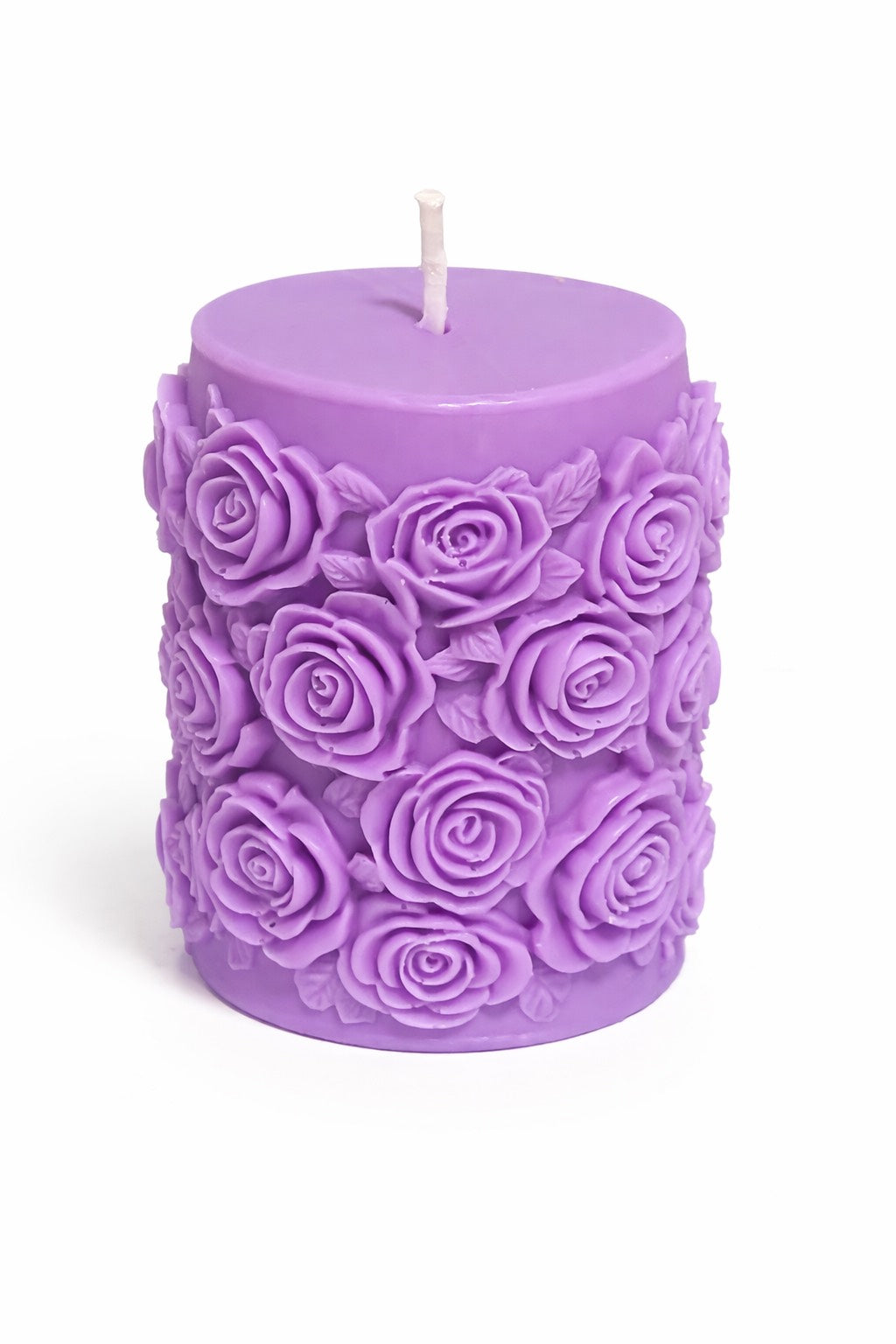 Lumânare cu parfum de lavandă handmade din ceară de soia cu inimă "Love you" diamentru 8 x 6 cm