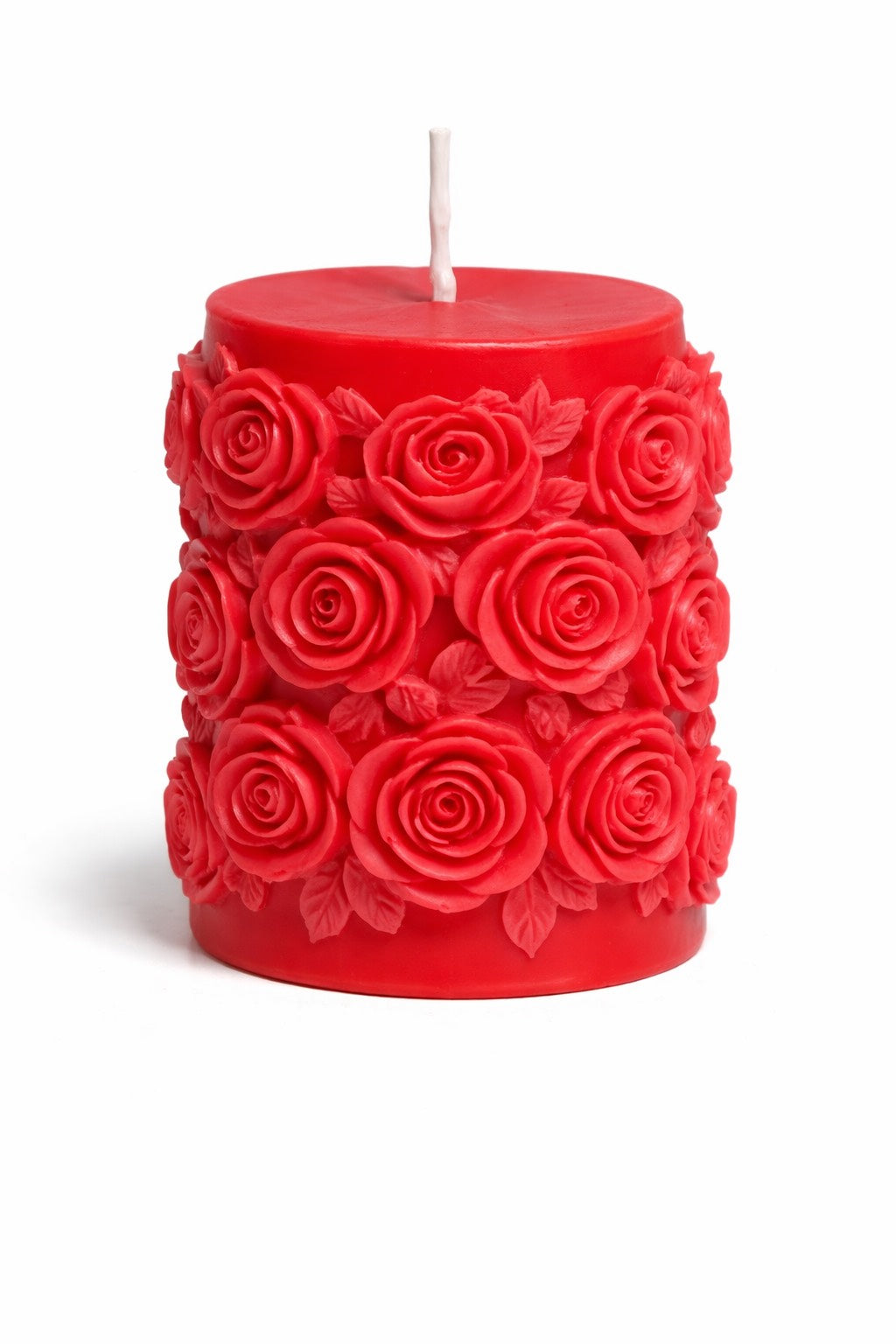 Lumânare cu parfum de trandafir handmade din ceară de soia cu inimă "Love you" diamentru 8 x 6 cm